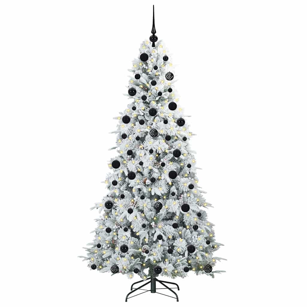 Vidaxx sapin de Noël artificiel pliant blanc 210 cm PE et PVC