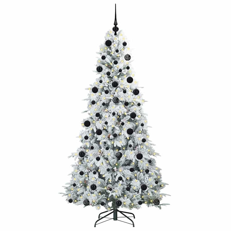 Vidaxx sapin de Noël artificiel pliant blanc 210 cm PE et PVC