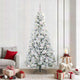 Vidaxx sapin de Noël artificiel pliant blanc 210 cm PE et PVC