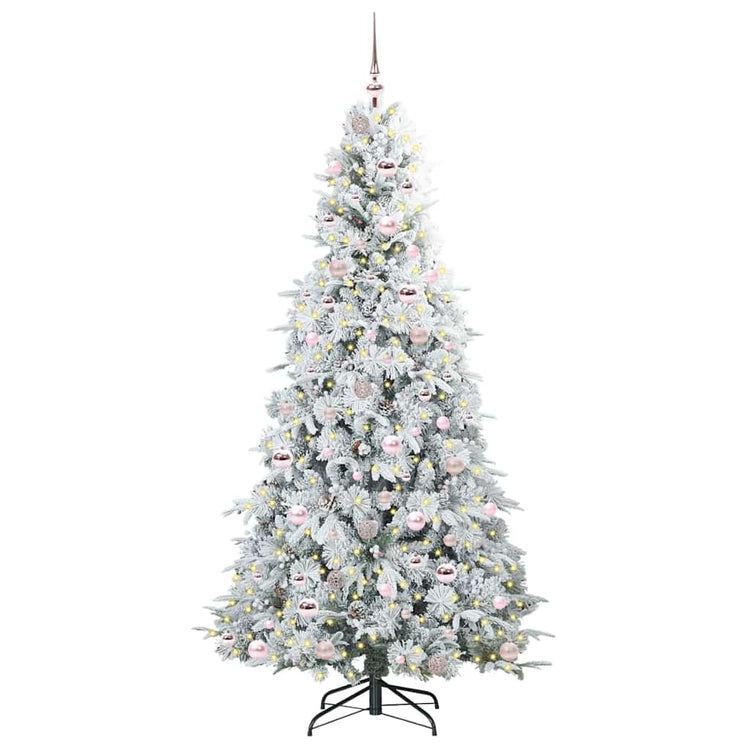 Vidaxx sapin de Noël artificiel pliant blanc 210 cm PE et PVC