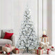 Vidaxx sapin de Noël artificiel pliant blanc 210 cm PE et PVC