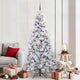 Vidaxx sapin de Noël artificiel pliant blanc 210 cm PE et PVC