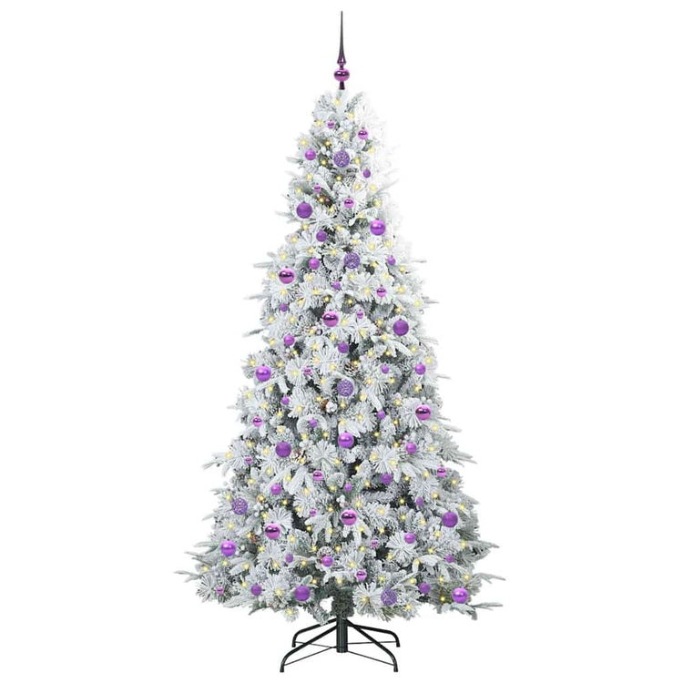 Vidaxx sapin de Noël artificiel pliant blanc 210 cm PE et PVC