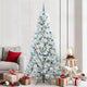 Vidaxx sapin de Noël artificiel pliant blanc 210 cm PE et PVC