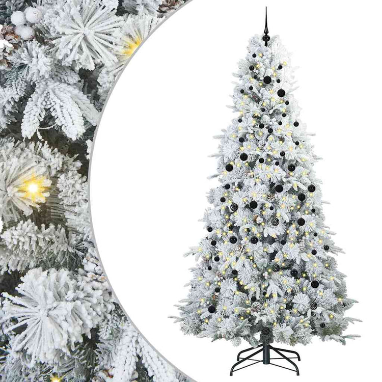 Vidaxx sapin de Noël artificiel pliant blanc 240 cm PE et PVC