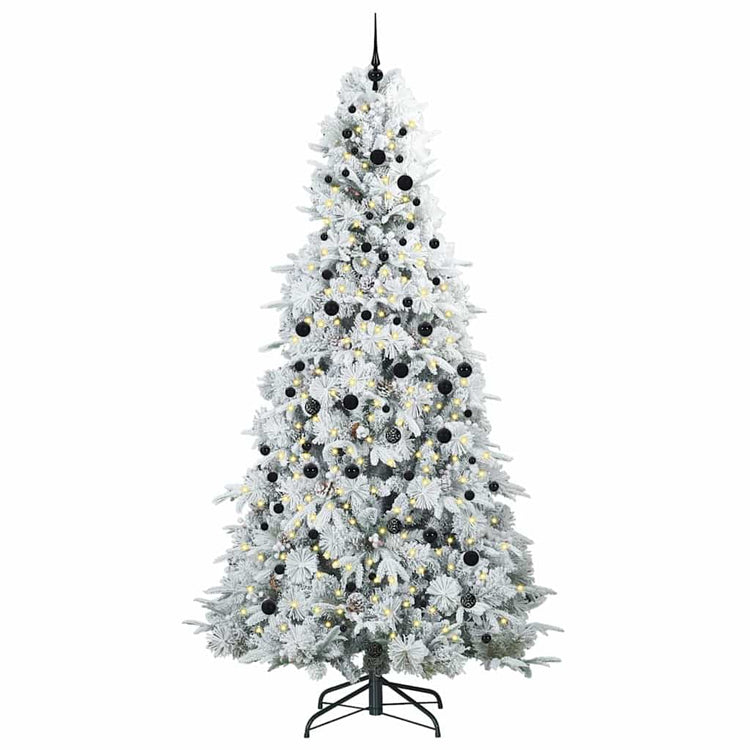 Vidaxx sapin de Noël artificiel pliant blanc 240 cm PE et PVC