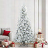 Vidaxx sapin de Noël artificiel pliant blanc 240 cm PE et PVC