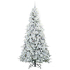 Vidaxx sapin de Noël artificiel pliant blanc 240 cm PE et PVC