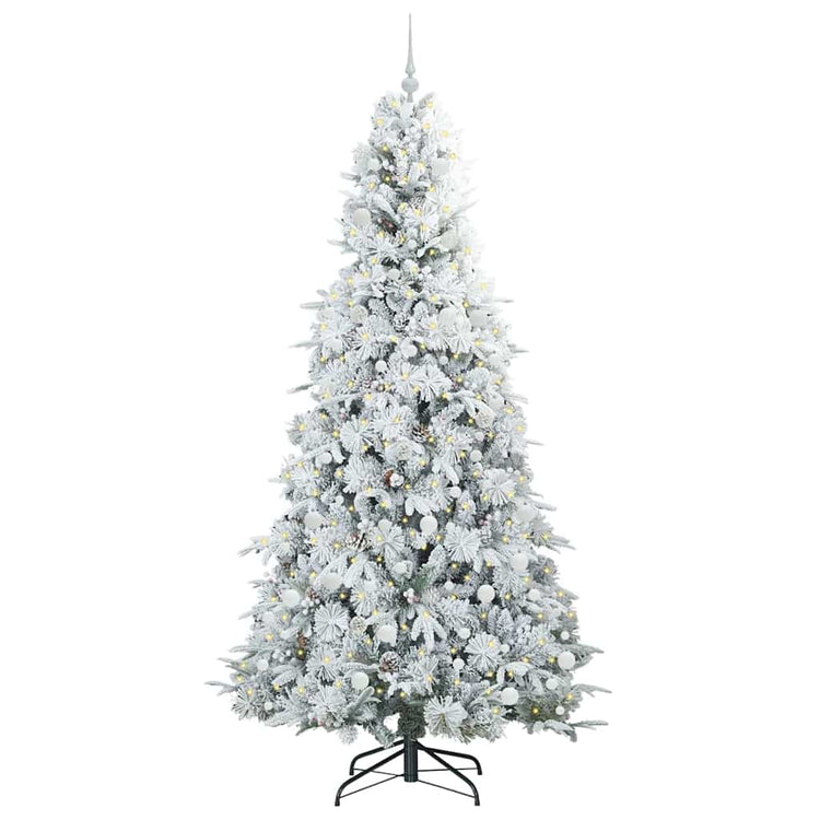 Vidaxx sapin de Noël artificiel pliant blanc 240 cm PE et PVC
