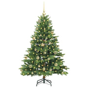 Vidaxx sapin de Noël artificiel avec 150 LED avec standard vert 150 cm PE et PVC - afbeelding 3