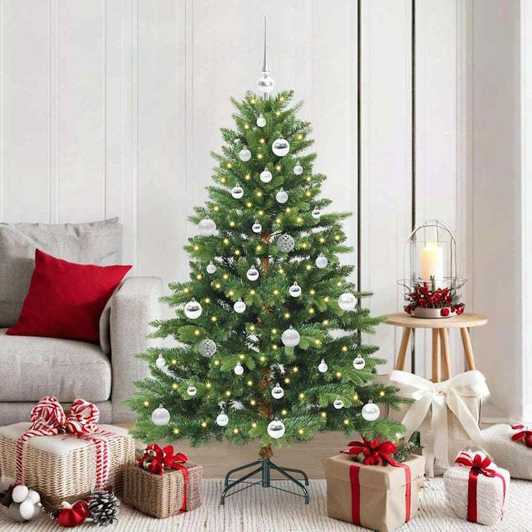 Vidaxx sapin de Noël artificiel avec 150 LED avec standard vert 150 cm PE et PVC