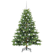 Vidaxx sapin de Noël artificiel avec 150 LED avec standard vert 150 cm PE et PVC - afbeelding 3