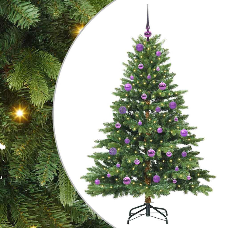Vidaxx sapin de Noël artificiel avec 150 LED avec standard vert 150 cm PE et PVC