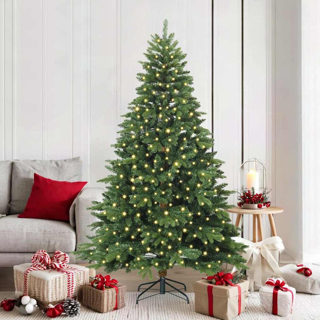Vidaxx sapin de Noël artificiel avec 300 LED avec standard vert 180 cm PE et PVC