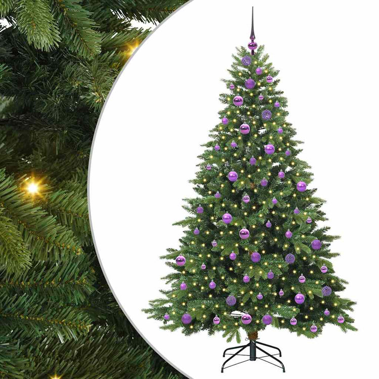 Vidaxx sapin de Noël artificiel avec 300 LED avec standard vert 180 cm PE et PVC