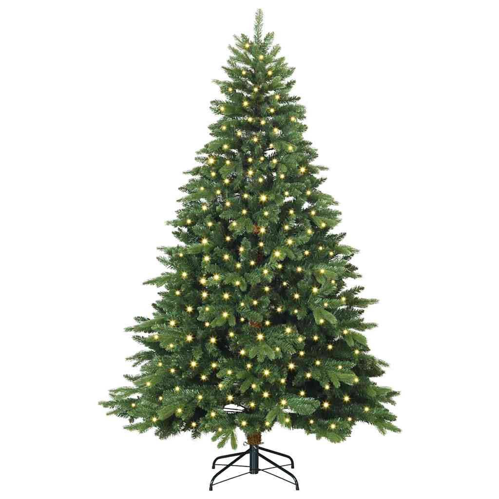 Vidaxx sapin de Noël artificiel avec 300 LED avec standard vert 210 cm PE et PVC