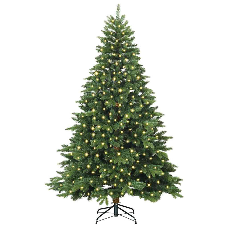 Vidaxx sapin de Noël artificiel avec 300 LED avec standard vert 210 cm PE et PVC