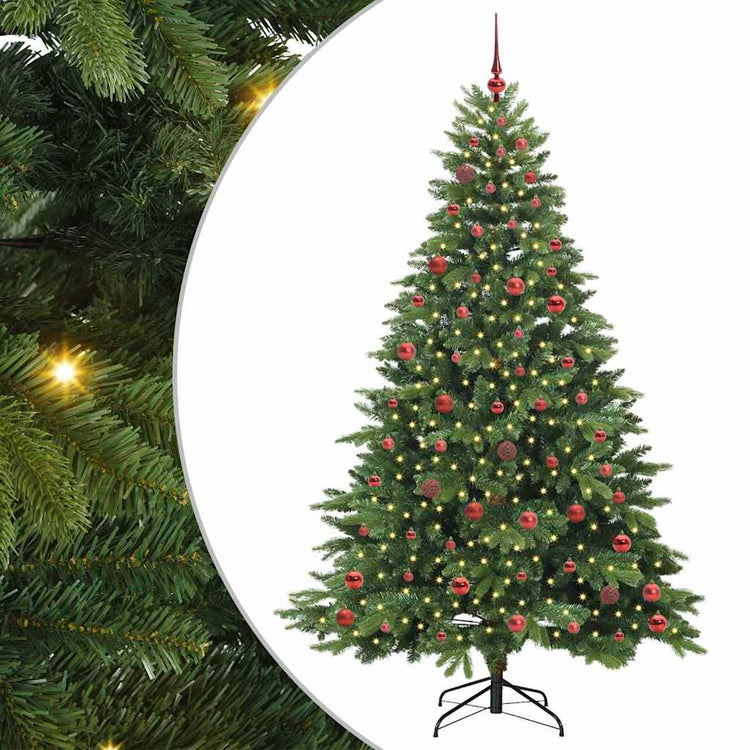 Vidaxx sapin de Noël artificiel avec 300 LED avec standard vert 210 cm PE et PVC