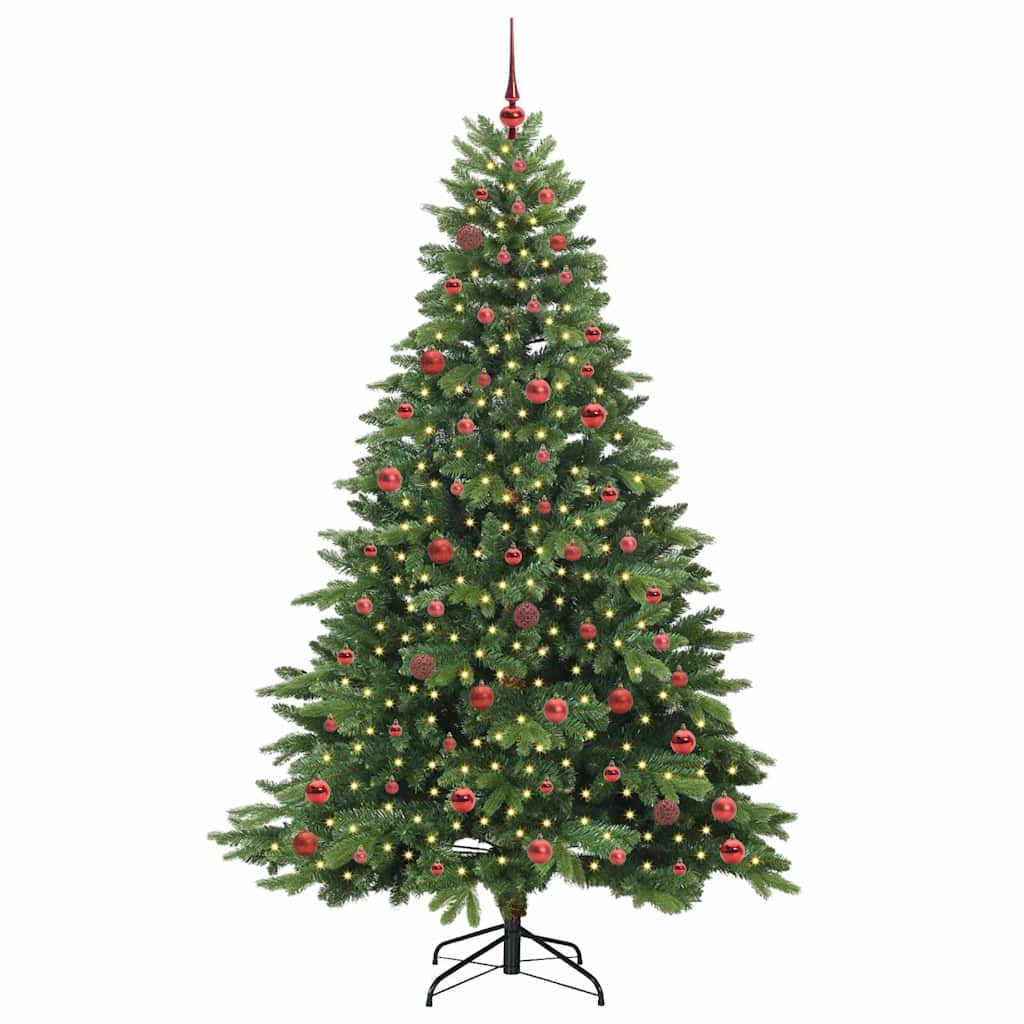 Vidaxx sapin de Noël artificiel avec 300 LED avec standard vert 210 cm PE et PVC