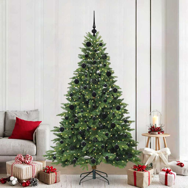 Vidaxx sapin de Noël artificiel avec 300 LED avec standard vert 210 cm PE et PVC