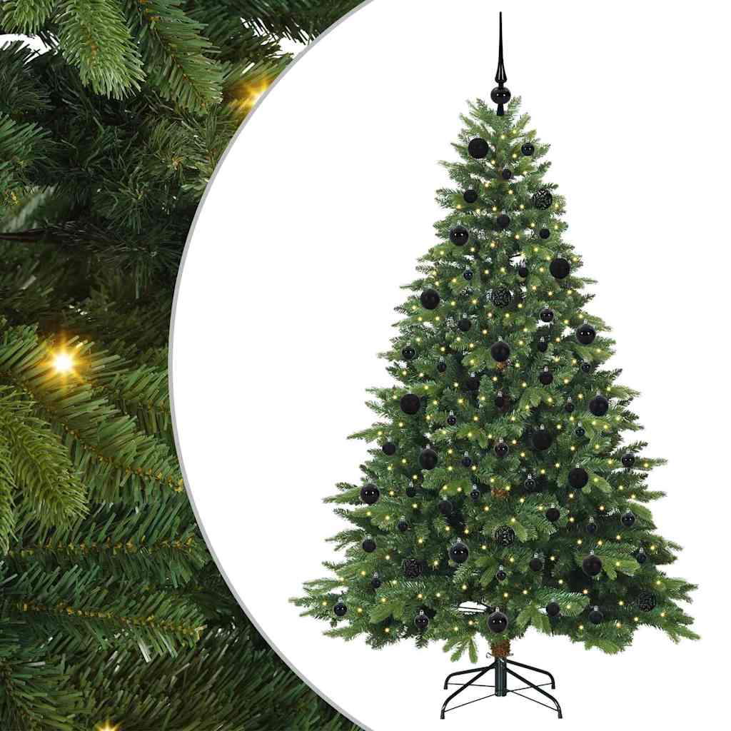 Vidaxx sapin de Noël artificiel avec 300 LED avec standard vert 210 cm PE et PVC