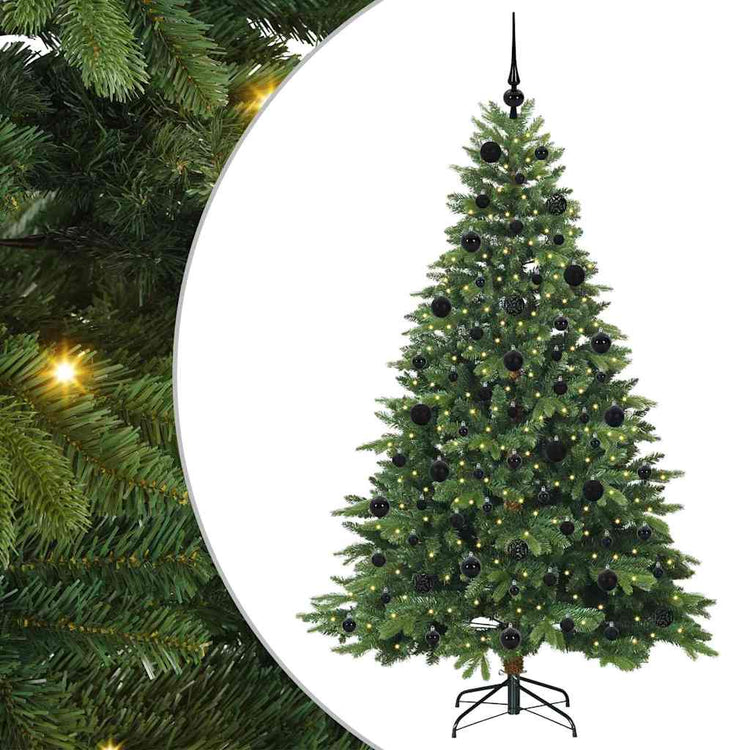 Vidaxx sapin de Noël artificiel avec 300 LED avec standard vert 210 cm PE et PVC