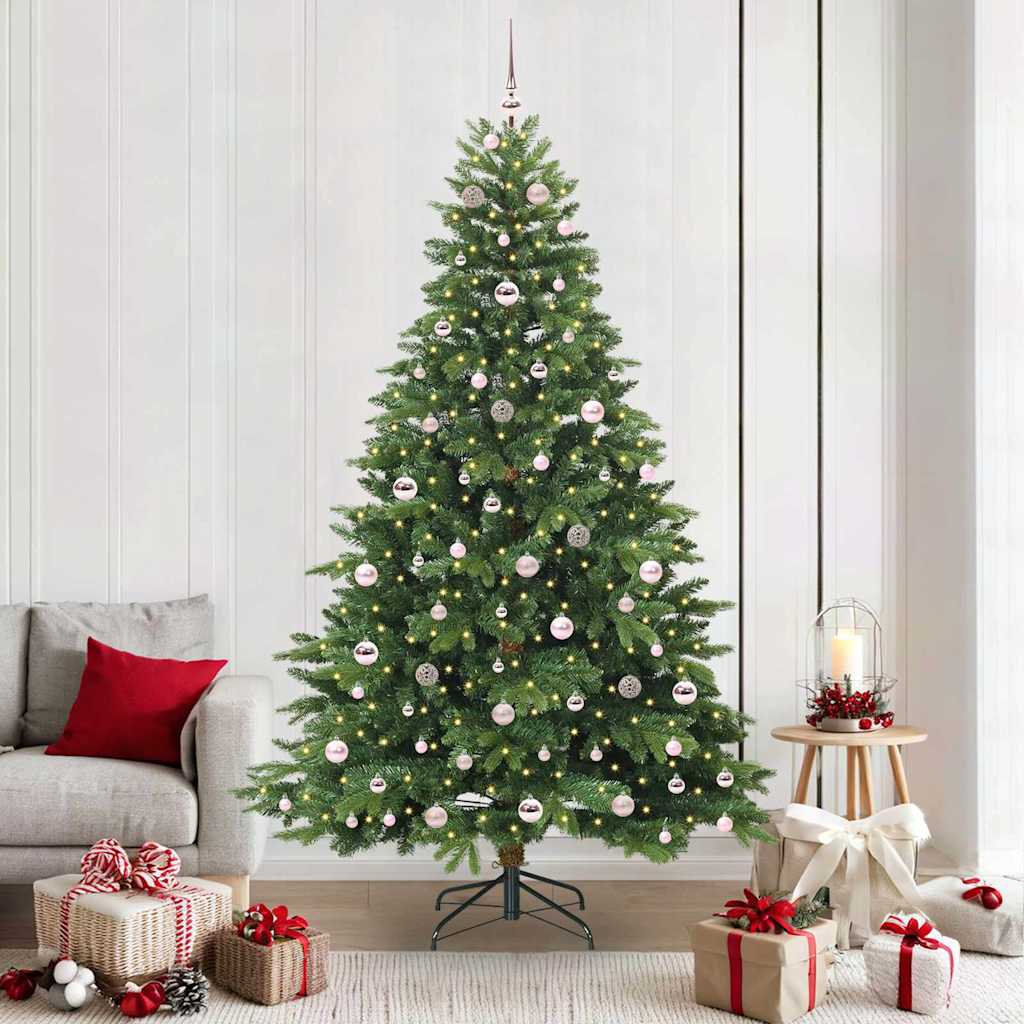 Vidaxx sapin de Noël artificiel avec 300 LED avec standard vert 210 cm PE et PVC
