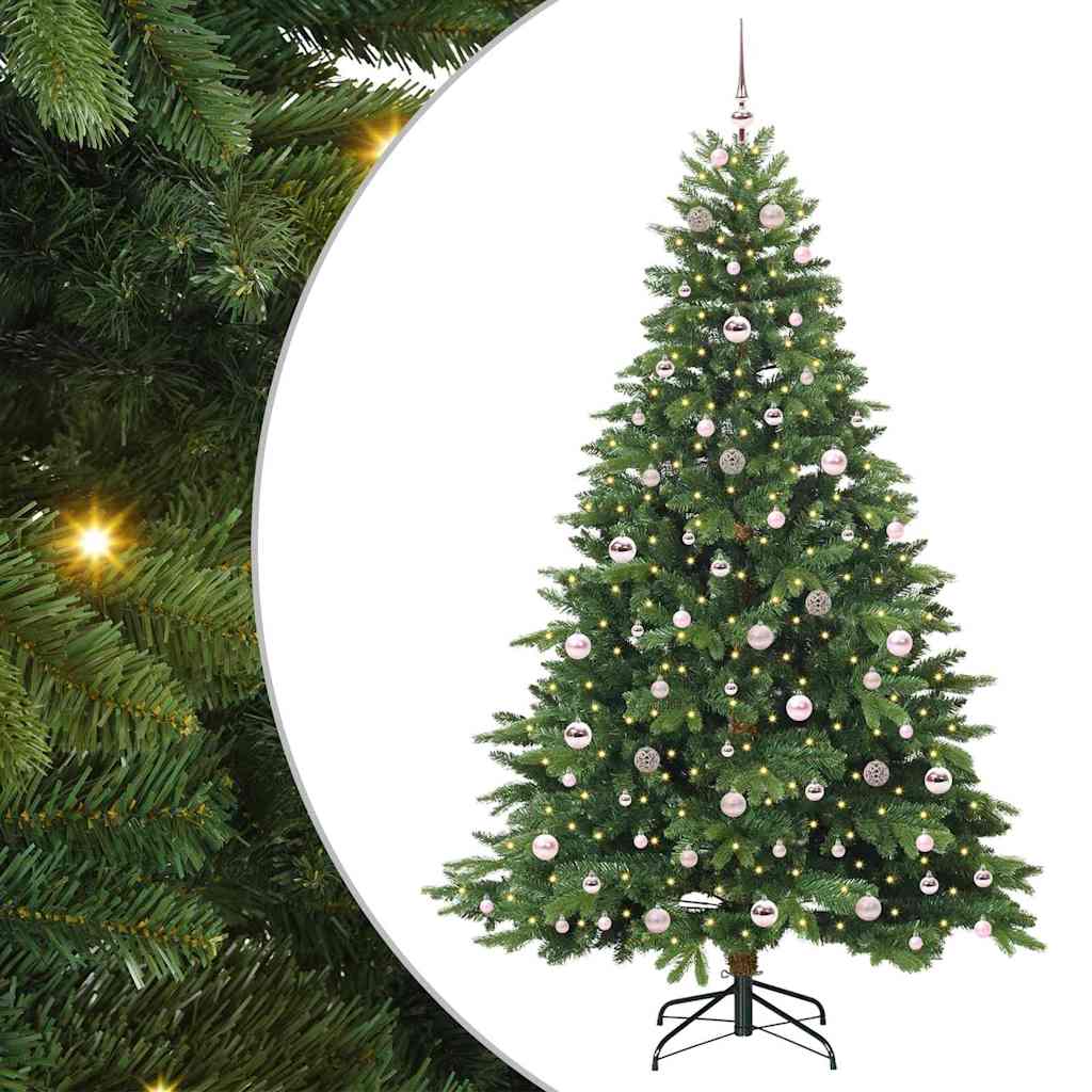 Vidaxx sapin de Noël artificiel avec 300 LED avec standard vert 210 cm PE et PVC