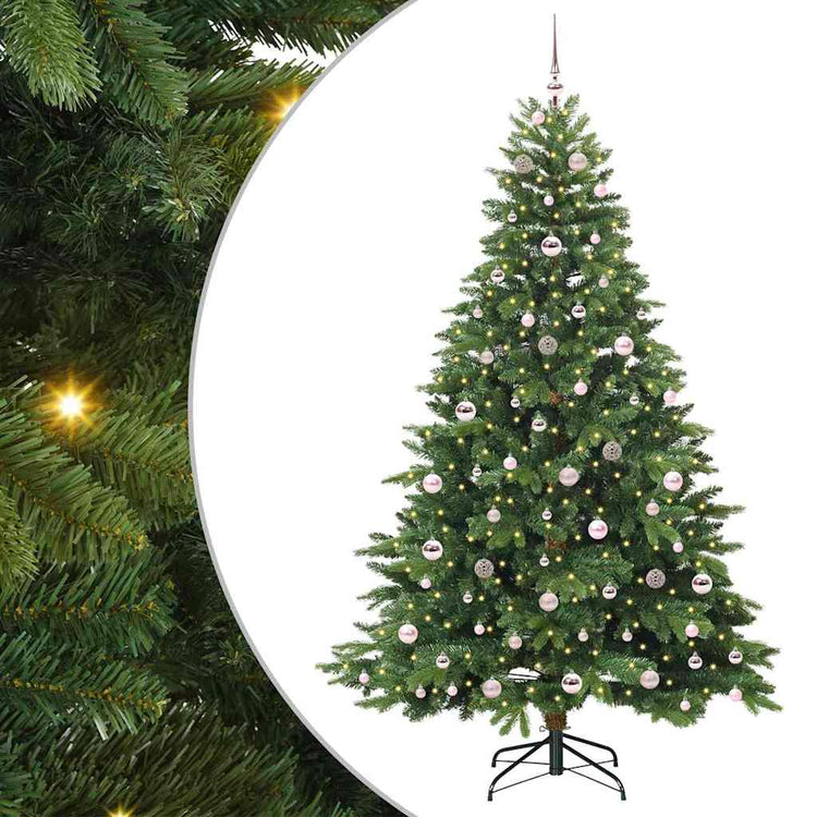 Vidaxx sapin de Noël artificiel avec 300 LED avec standard vert 210 cm PE et PVC