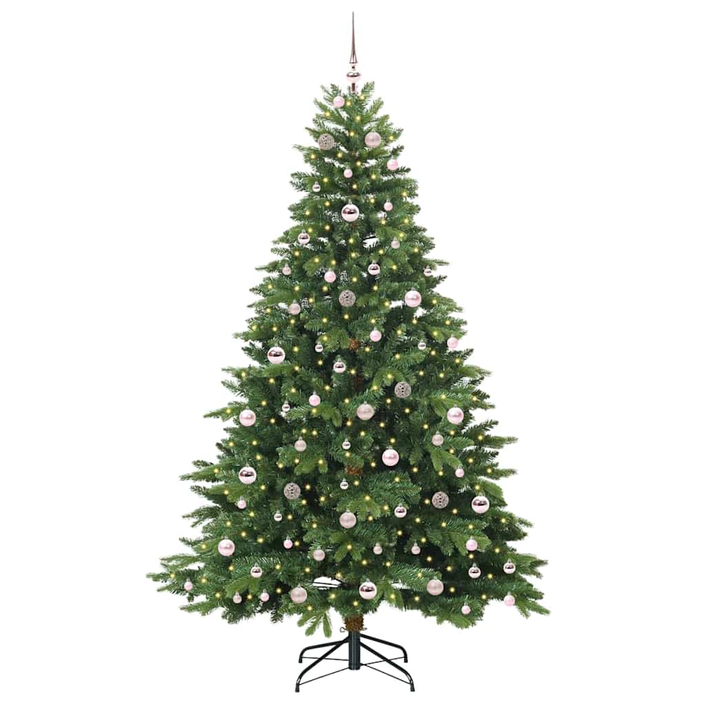 Vidaxx sapin de Noël artificiel avec 300 LED avec standard vert 210 cm PE et PVC
