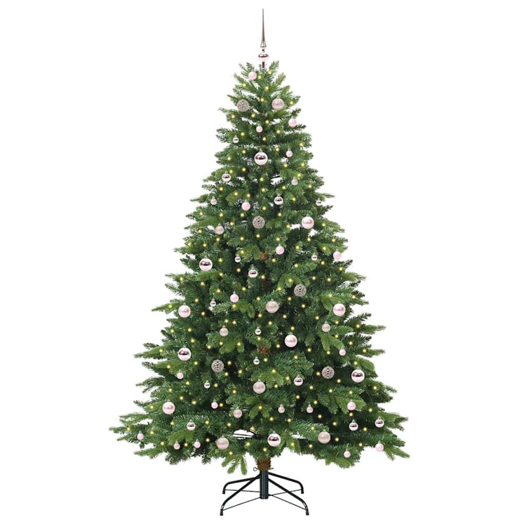 Vidaxx sapin de Noël artificiel avec 300 LED avec standard vert 210 cm PE et PVC
