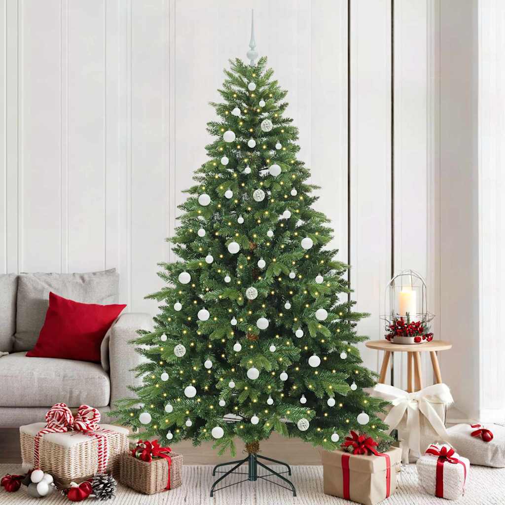 Vidaxx sapin de Noël artificiel avec 300 LED avec standard vert 210 cm PE et PVC