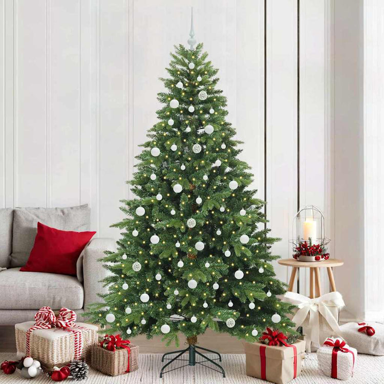 Vidaxx sapin de Noël artificiel avec 300 LED avec standard vert 210 cm PE et PVC
