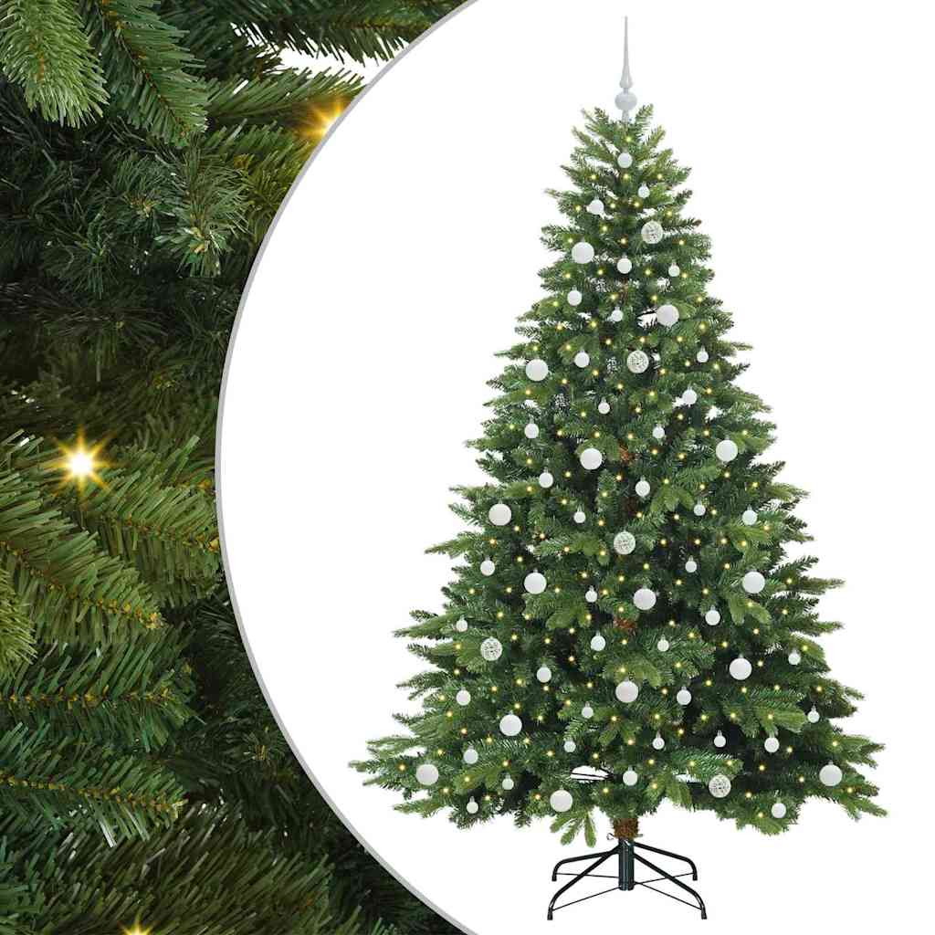 Vidaxx sapin de Noël artificiel avec 300 LED avec standard vert 210 cm PE et PVC