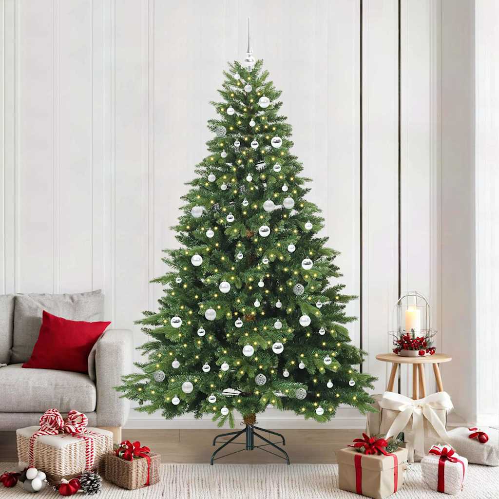 Vidaxx sapin de Noël artificiel avec 300 LED avec standard vert 210 cm PE et PVC