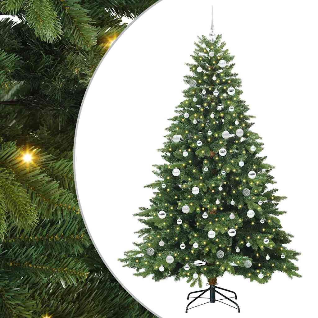 Vidaxx sapin de Noël artificiel avec 300 LED avec standard vert 210 cm PE et PVC