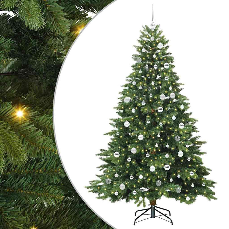 Vidaxx sapin de Noël artificiel avec 300 LED avec standard vert 210 cm PE et PVC