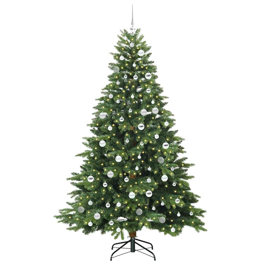Vidaxx sapin de Noël artificiel avec 300 LED avec standard vert 210 cm PE et PVC
