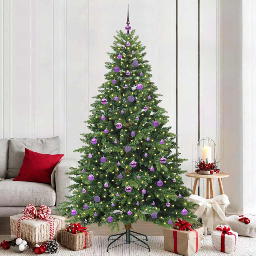 Vidaxx sapin de Noël artificiel avec 300 LED avec standard vert 210 cm PE et PVC