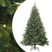 Vidaxx sapin de Noël artificiel avec 300 LED avec standard vert 210 cm PE et PVC - afbeelding 2