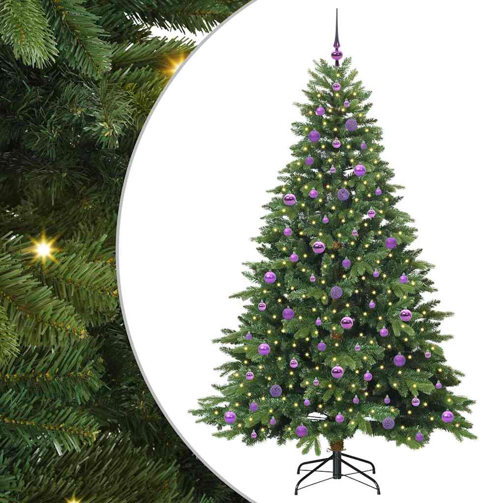 Vidaxx sapin de Noël artificiel avec 300 LED avec standard vert 210 cm PE et PVC