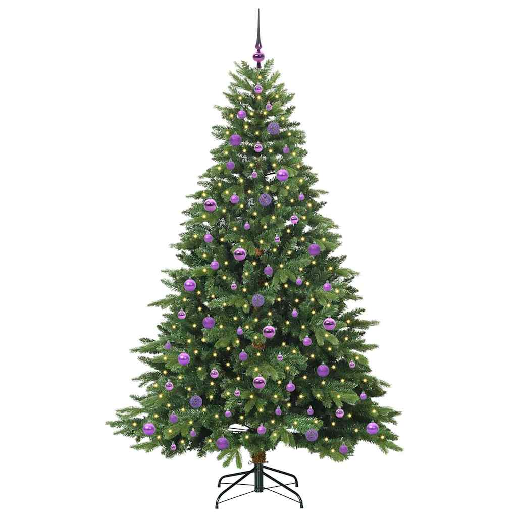 Vidaxx sapin de Noël artificiel avec 300 LED avec standard vert 210 cm PE et PVC