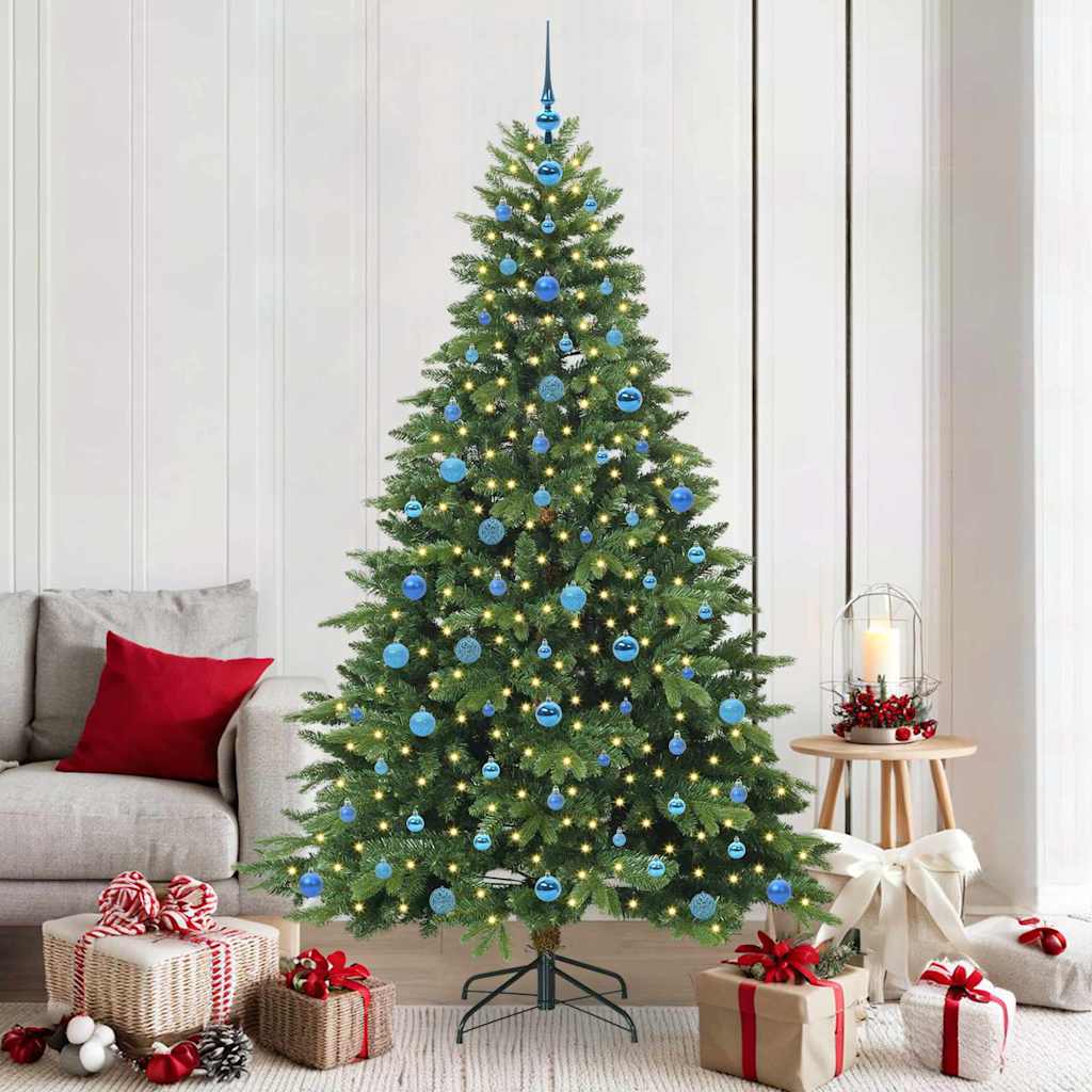 Vidaxx sapin de Noël artificiel avec 300 LED avec standard vert 210 cm PE et PVC