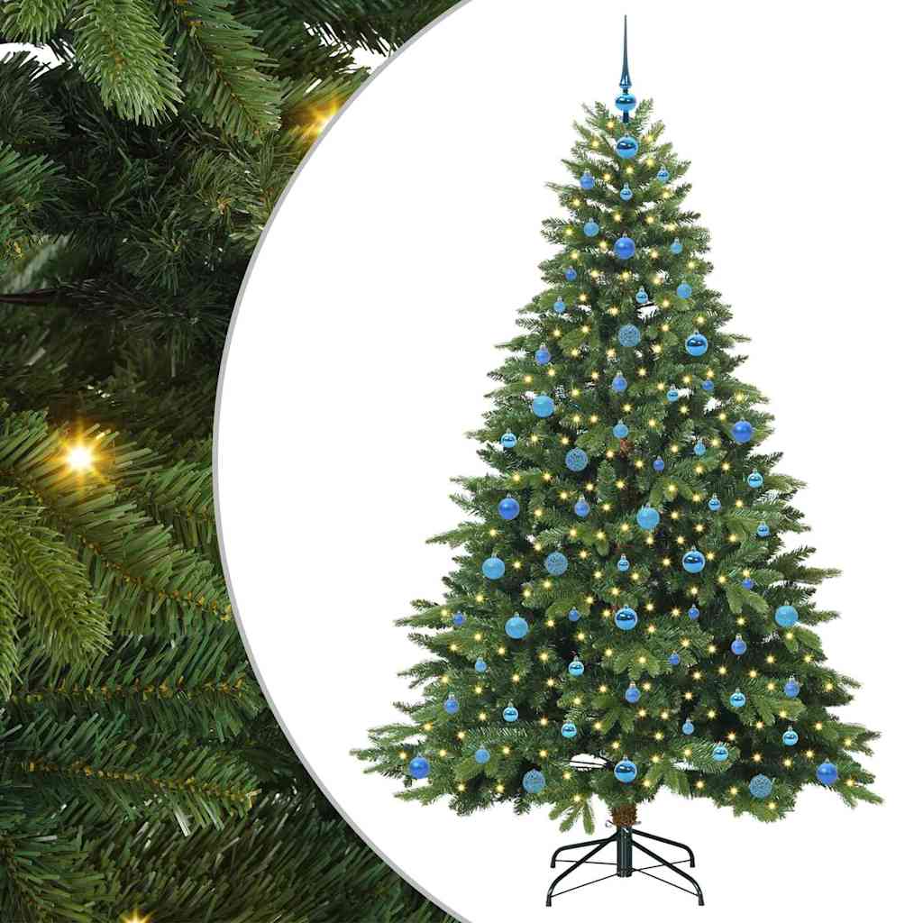 Vidaxx sapin de Noël artificiel avec 300 LED avec standard vert 210 cm PE et PVC
