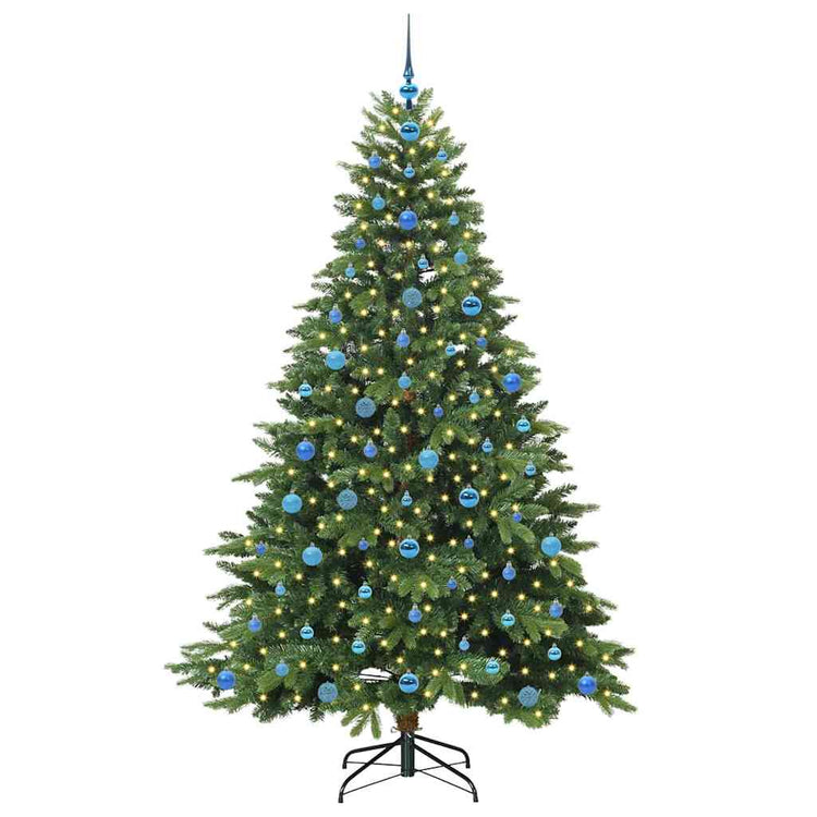 Vidaxx sapin de Noël artificiel avec 300 LED avec standard vert 210 cm PE et PVC