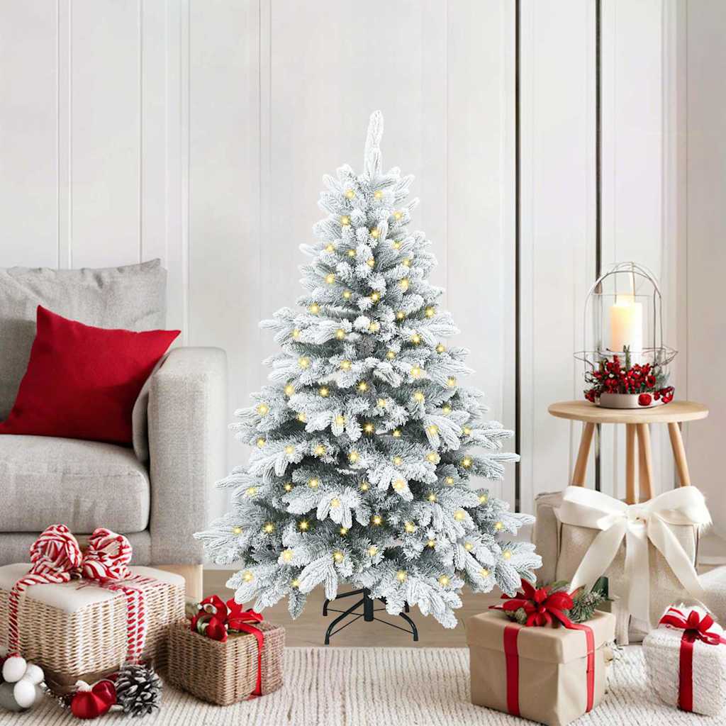 Vidaxx sapin de Noël artificiel avec 150 LED avec standard blanc 120 cm PE et PVC