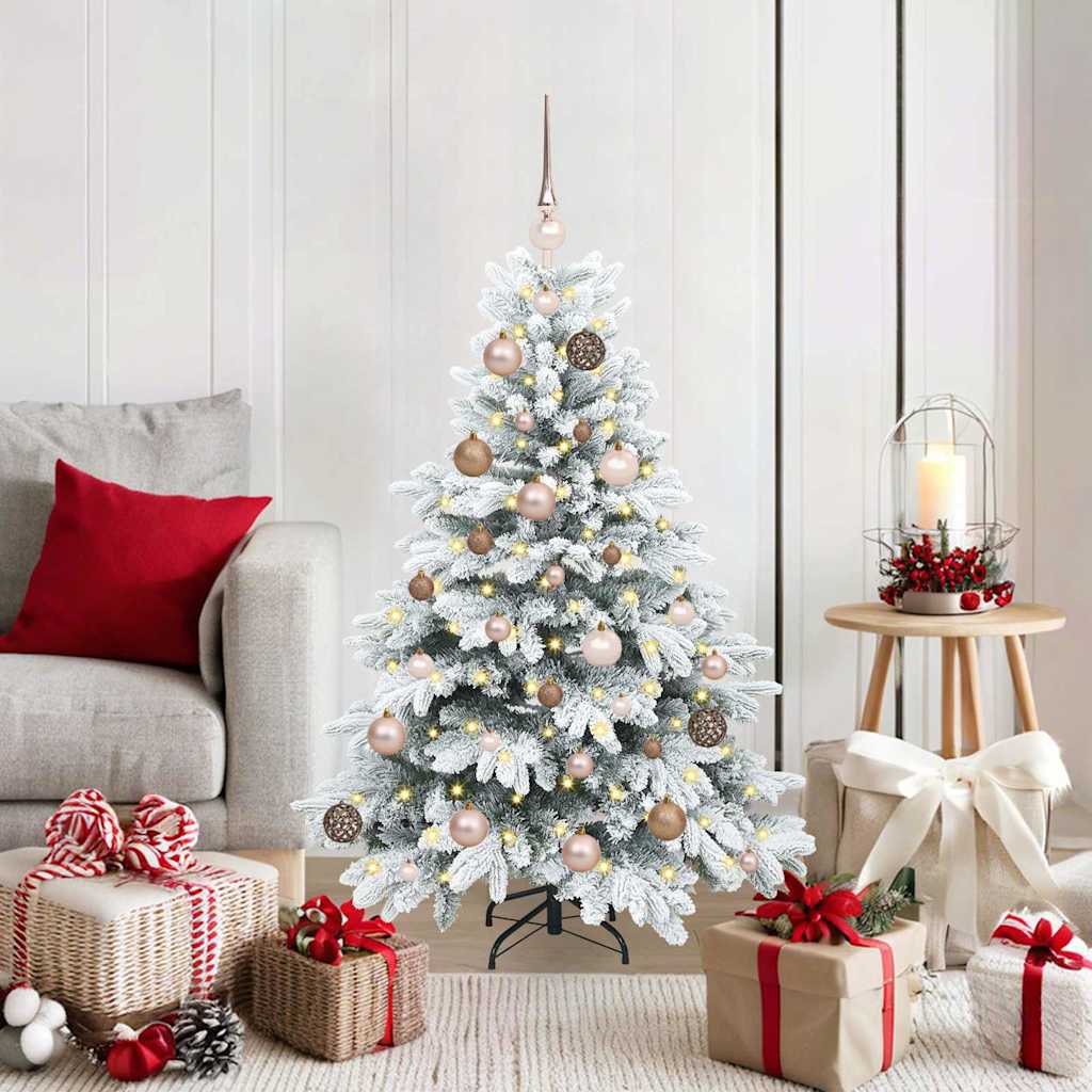 Vidaxx sapin de Noël artificiel avec 150 LED avec standard blanc 120 cm PE et PVC