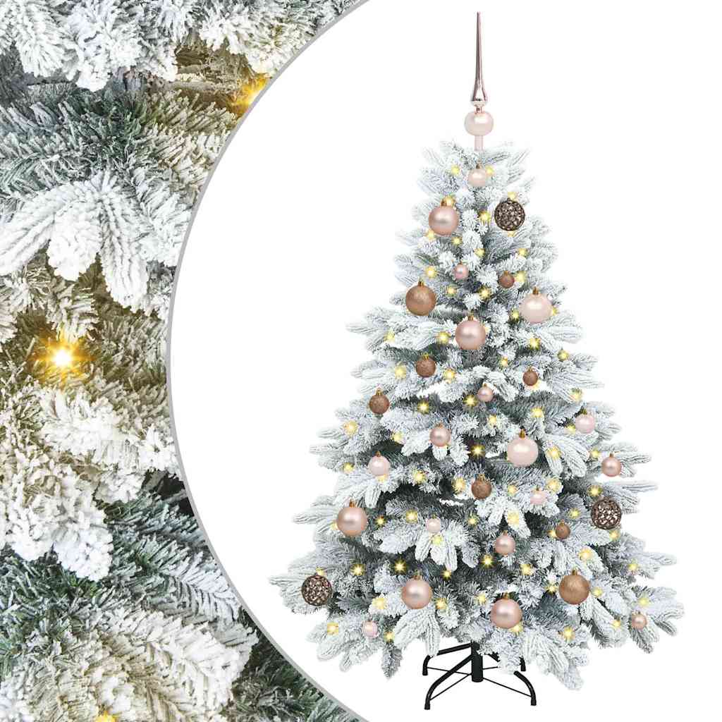 Vidaxx sapin de Noël artificiel avec 150 LED avec standard blanc 120 cm PE et PVC