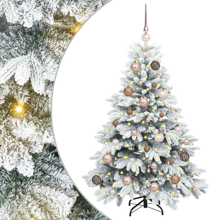 Vidaxx sapin de Noël artificiel avec 150 LED avec standard blanc 120 cm PE et PVC