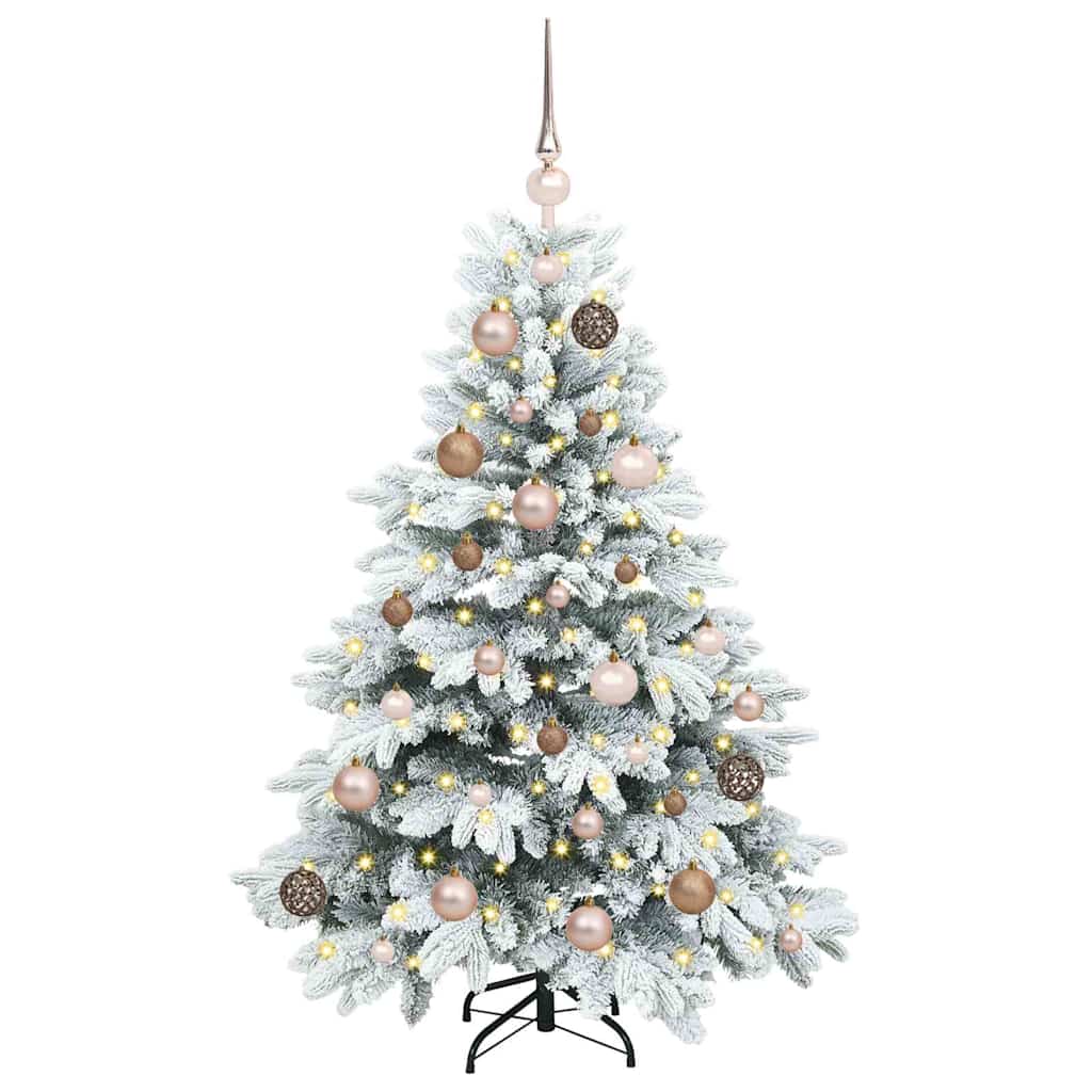 Vidaxx sapin de Noël artificiel avec 150 LED avec standard blanc 120 cm PE et PVC